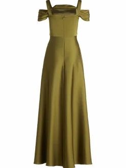 Vera Mont Kleider*Damen Abendkleid oliv uni