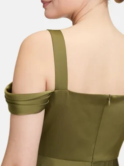 Vera Mont Kleider*Damen Abendkleid oliv uni