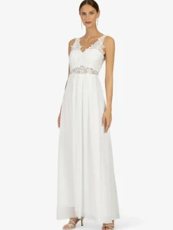 Kraimod Kleider*Damen Abendkleider weiß uni