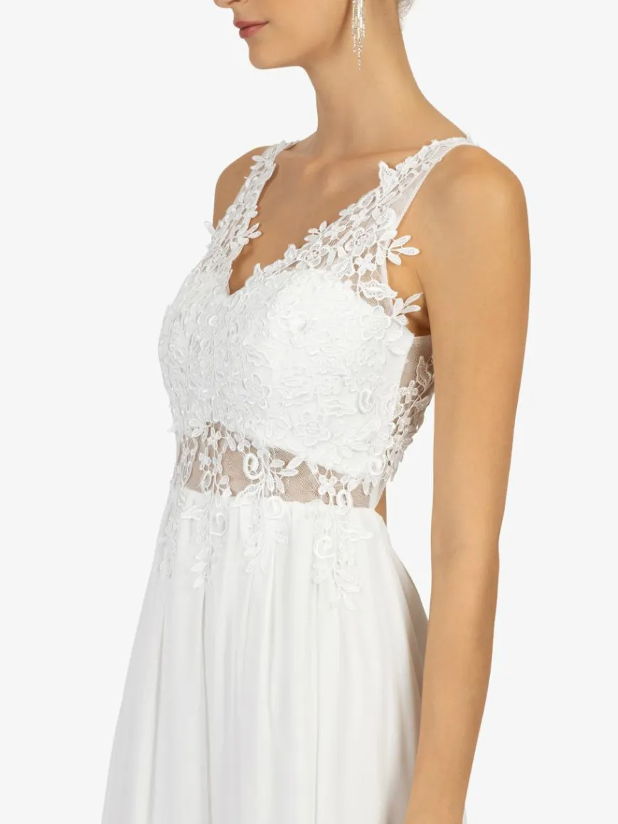 Kraimod Kleider*Damen Abendkleider weiß uni