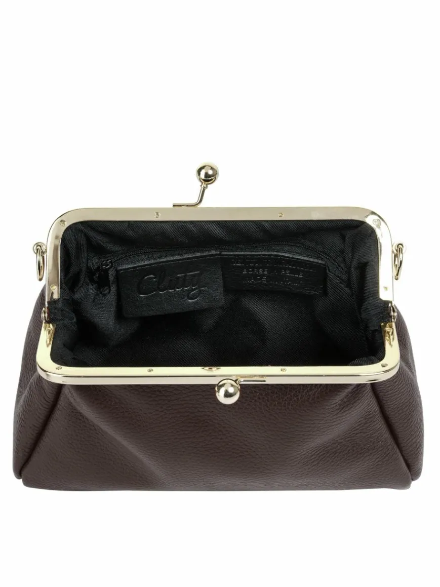 Cluty Taschen & Rucksäcke*Damen Abendtasche braun uni