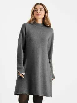 Frieda & Freddies Kleider*Damen A-Linien-Kleid grau uni