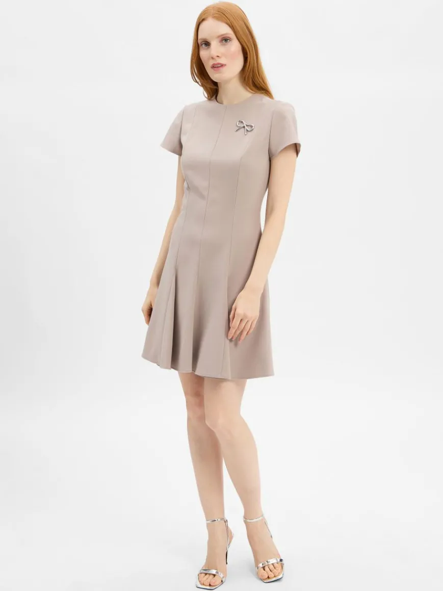 HUGO Kleider*Damen A-Linien-Kleid - Kejuli taupe uni