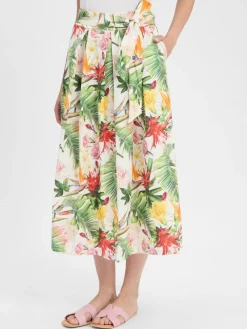 More & More Röcke*Damen A-Linien-Rock ecru mehrfarbig gemustert