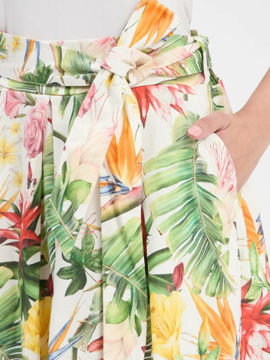 More & More Röcke*Damen A-Linien-Rock ecru mehrfarbig gemustert