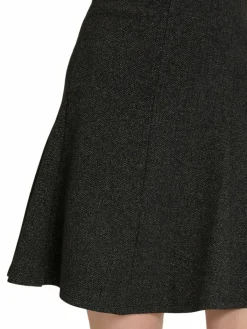 Cartoon Röcke*Damen A-Linien-Rock schwarz gemustert