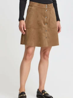 OXMO Röcke*Damen A-Linien-Rock - OXJune braun uni