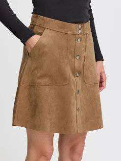 OXMO Röcke*Damen A-Linien-Rock - OXJune braun uni