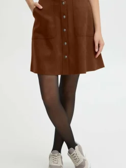 OXMO Röcke*Damen A-Linien-Rock - OXJune braun uni