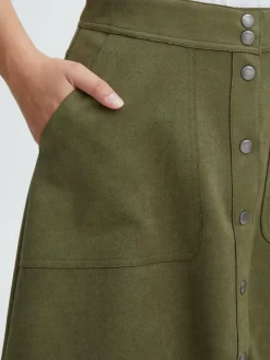 OXMO Röcke*Damen A-Linien-Rock - OXJune oliv uni