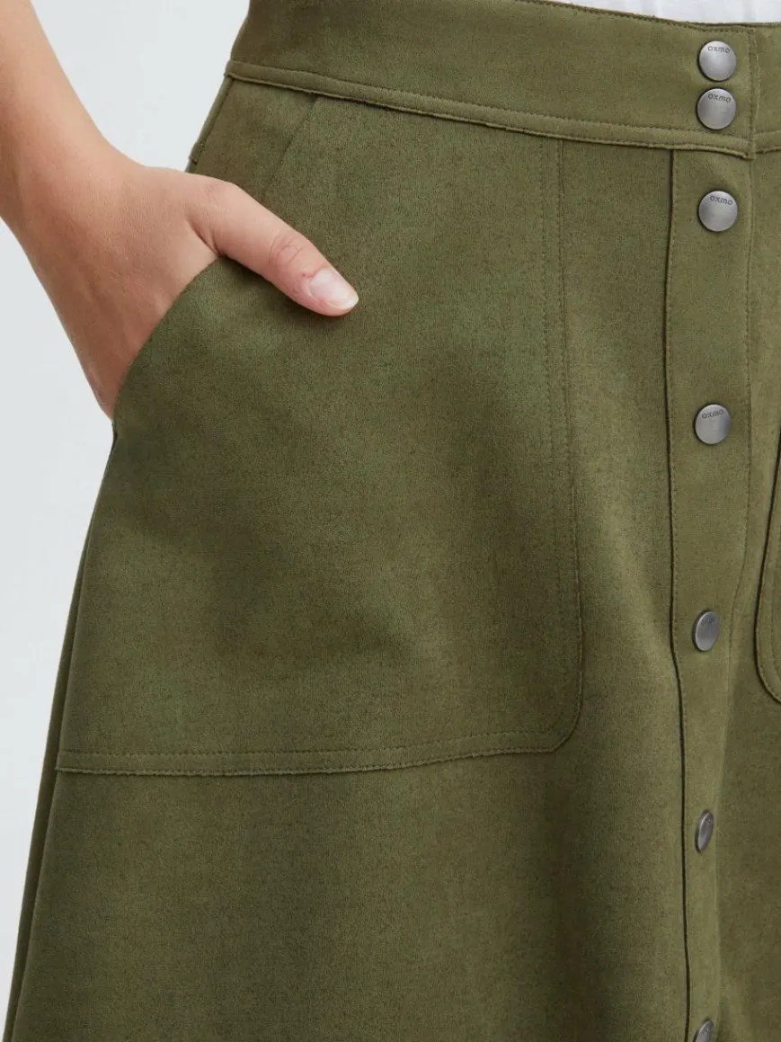 OXMO Röcke*Damen A-Linien-Rock - OXJune oliv uni