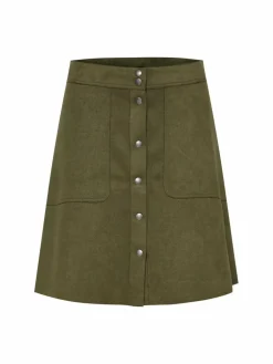 OXMO Röcke*Damen A-Linien-Rock - OXJune oliv uni