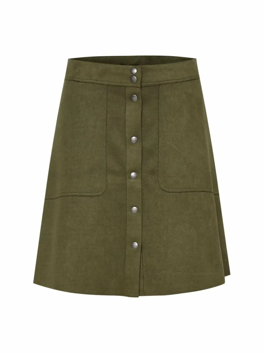 OXMO Röcke*Damen A-Linien-Rock - OXJune oliv uni