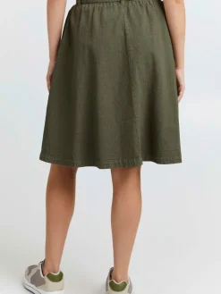 OXMO Röcke*Damen A-Linien-Rock - OXLerke oliv uni