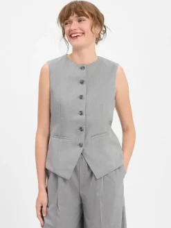 Samsøe Samsøe Jacken & Westen*Damen Anzugweste - Saruma grau meliert