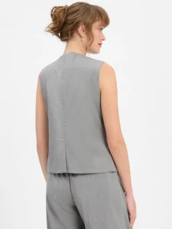 Samsøe Samsøe Jacken & Westen*Damen Anzugweste - Saruma grau meliert