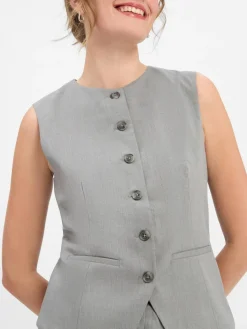 Samsøe Samsøe Jacken & Westen*Damen Anzugweste - Saruma grau meliert