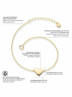 Glanzstücke München Schmuck*Damen Armband - Herz gold uni