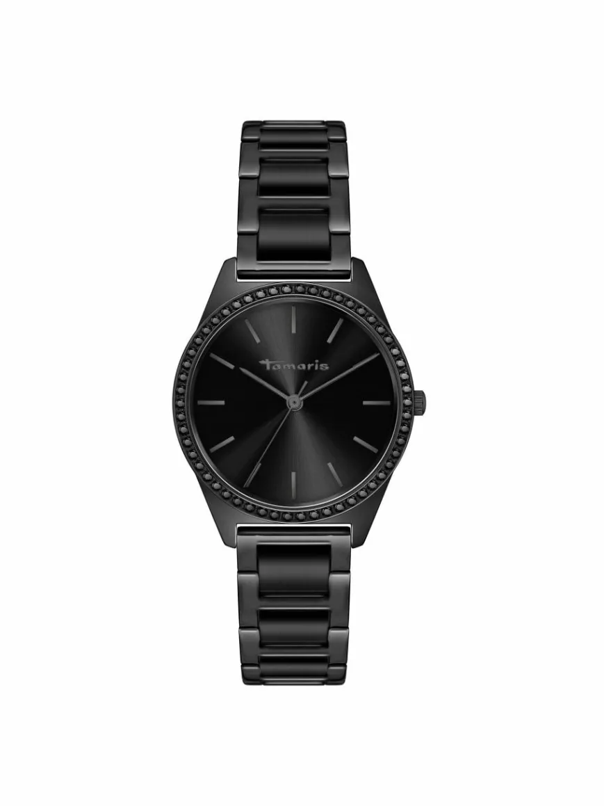 Tamaris Uhren*Damen Armbanduhr schwarz uni