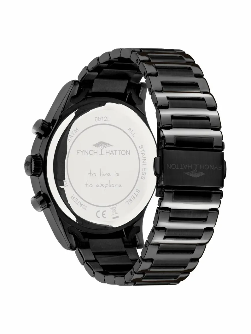 Fynch-Hatton Uhren*Damen Armbanduhr schwarz uni