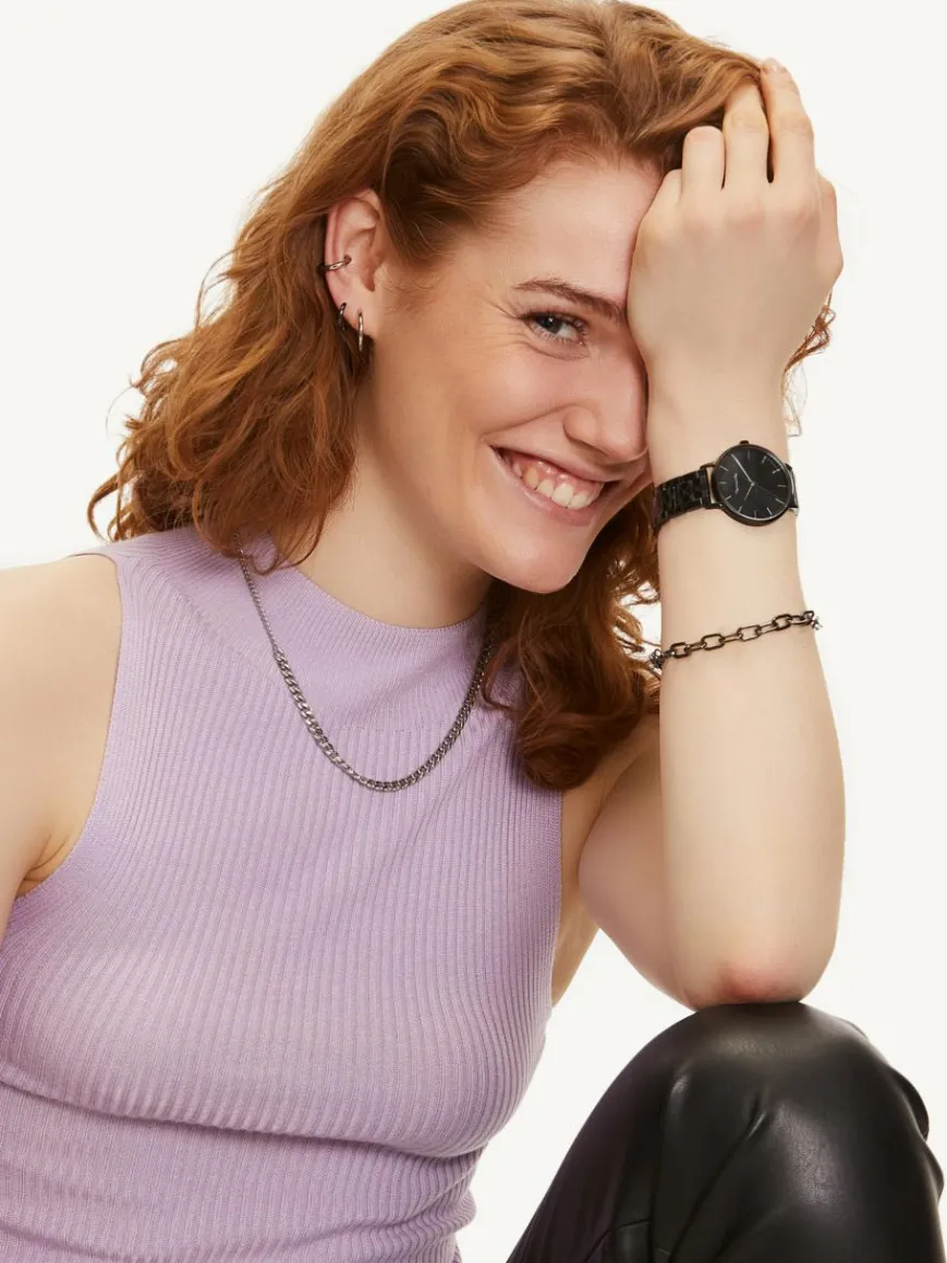 Tamaris Uhren*Damen Armbanduhr schwarz uni