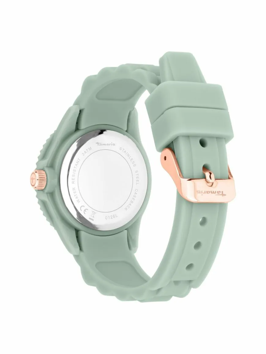 Tamaris Uhren*Damen Armbanduhr grün uni