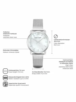 Eastside Uhren*Damen Armband-Uhr - Pearl Moon silber uni