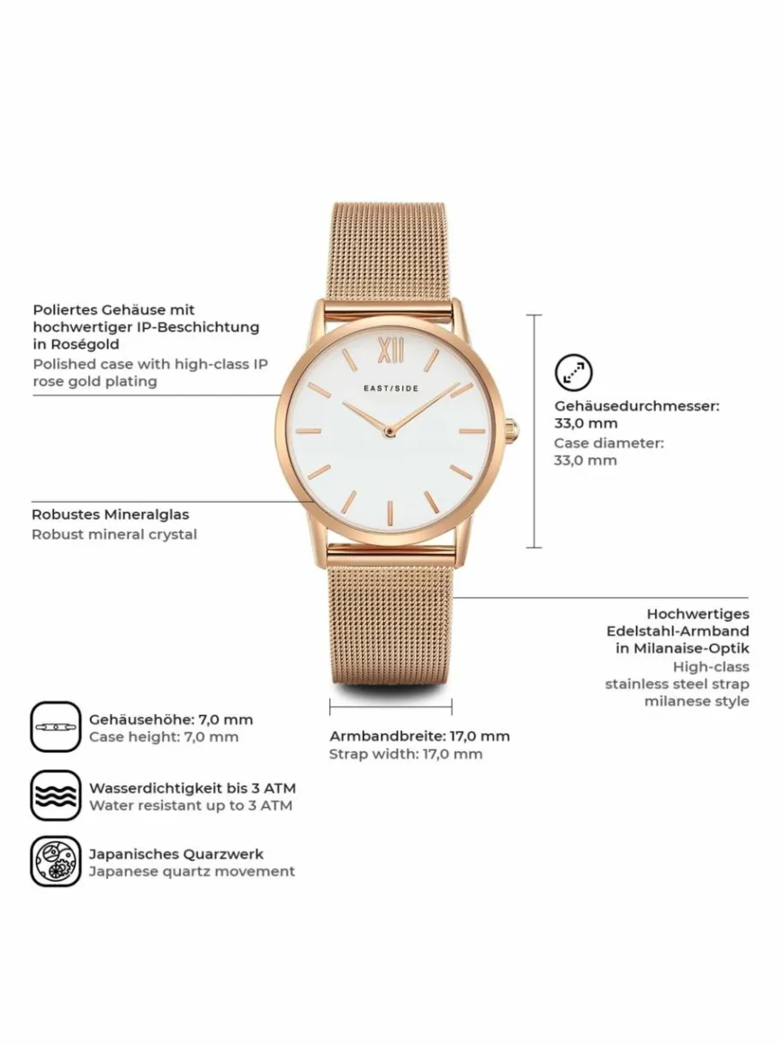 Eastside Uhren*Damen Armband-Uhr - Upper Union roségold uni