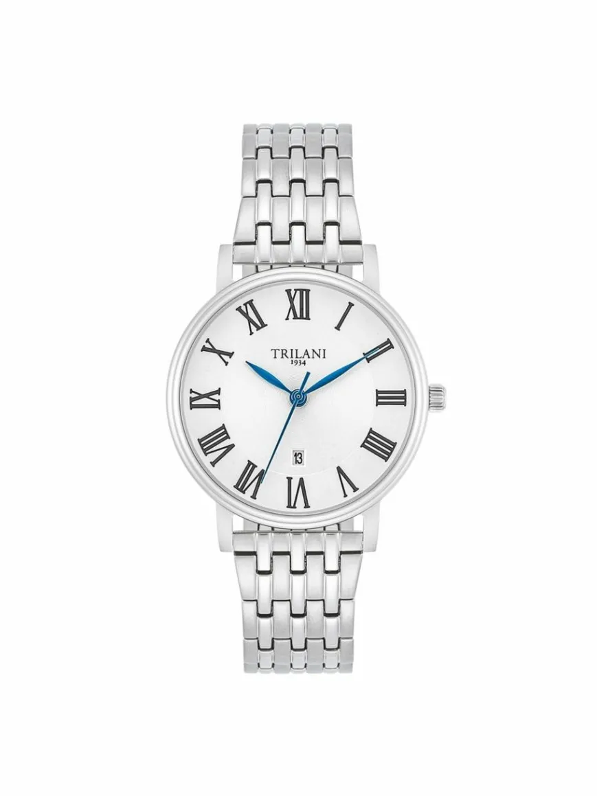 Trilani Uhren*Damen Armband-Uhr Quarzuhr silber uni