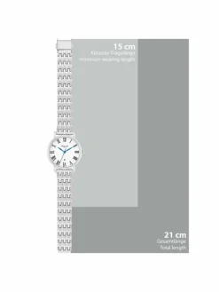 Trilani Uhren*Damen Armband-Uhr Quarzuhr silber uni