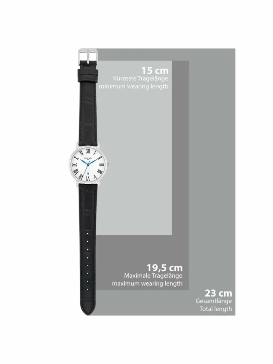 Trilani Uhren*Damen Armband-Uhr Quarzuhr silber uni