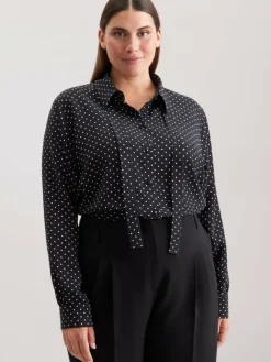 Seidensticker Blusen*Damen Ausgestellte Bluse - Druck schwarz bedruckt