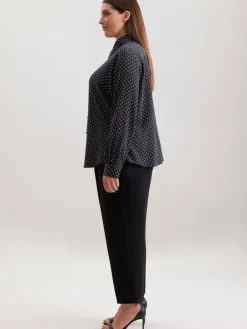 Seidensticker Blusen*Damen Ausgestellte Bluse - Druck schwarz bedruckt