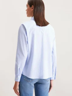 Seidensticker Blusen*Damen Ausgestellte Bluse - Gestreift blau gestreift