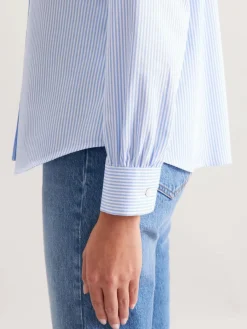 Seidensticker Blusen*Damen Ausgestellte Bluse - Gestreift blau gestreift