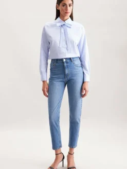 Seidensticker Blusen*Damen Ausgestellte Bluse - Gestreift blau gestreift