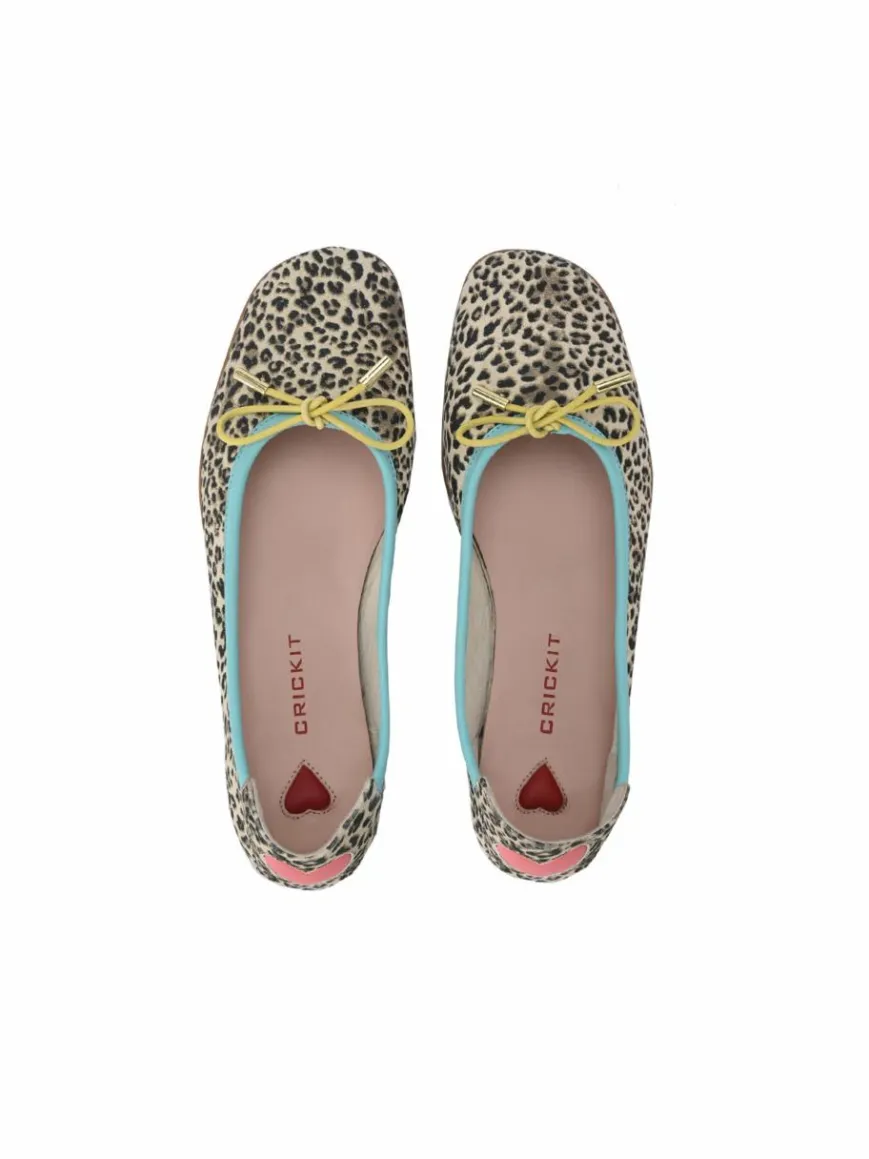 Crickit Ballerinas*Damen Ballerina - OMEGA braun bedruckt