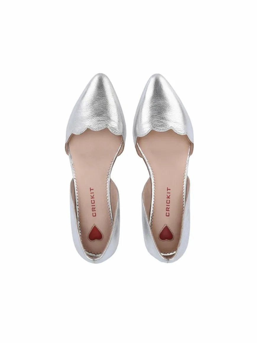 Crickit Ballerinas*Damen Ballerina - STELLA silber uni