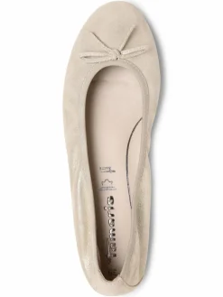 Tamaris Ballerinas*Damen Ballerinas aus Leder beige uni