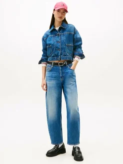 Tommy Jeans Hosen|Jeans*Damen Ballon-Jeans denim uni