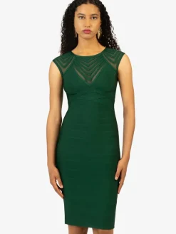 Kraimod Kleider*Damen Bandagekleid grün uni