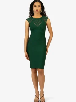 Kraimod Kleider*Damen Bandagekleid grün uni