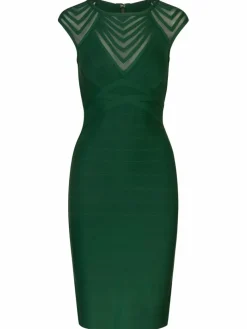 Kraimod Kleider*Damen Bandagekleid grün uni