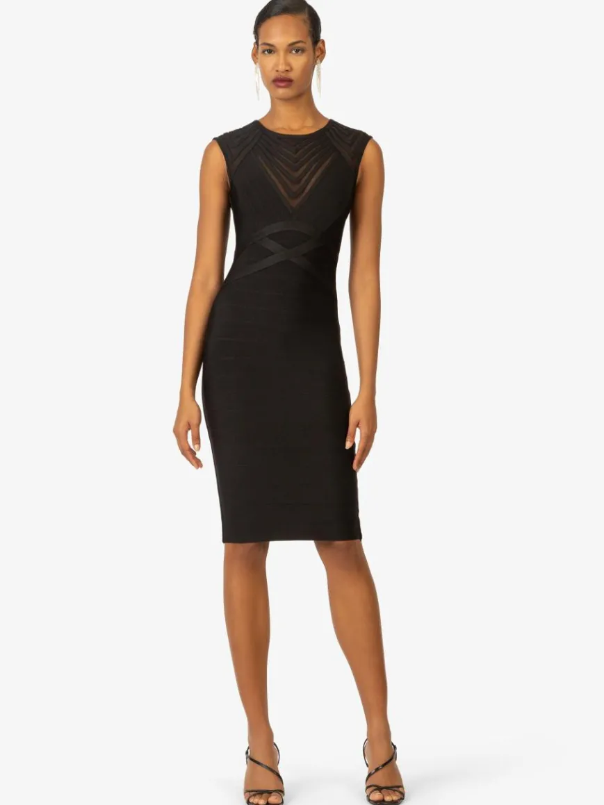 Kraimod Kleider*Damen Bandagekleid schwarz uni