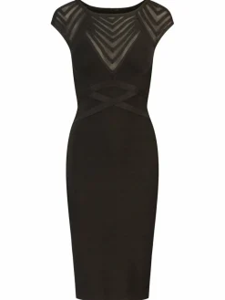 Kraimod Kleider*Damen Bandagekleid schwarz uni