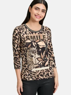 Betty Barclay Shirts & Tops*Damen Basic Shirt schwarz mehrfarbig gemustert