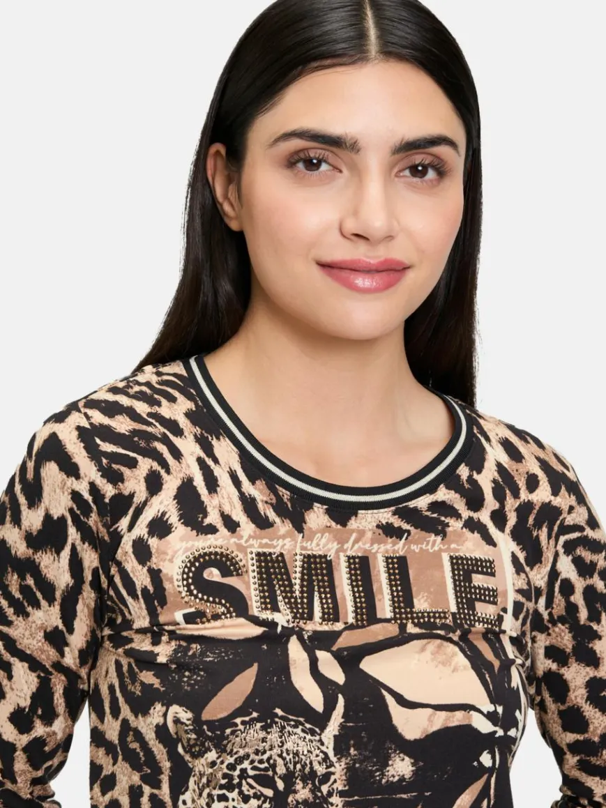 Betty Barclay Shirts & Tops*Damen Basic Shirt schwarz mehrfarbig gemustert