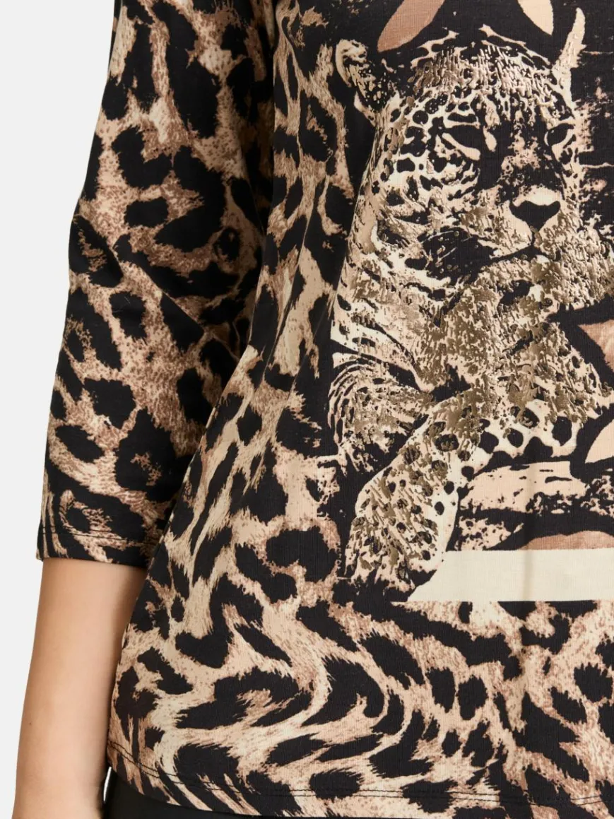 Betty Barclay Shirts & Tops*Damen Basic Shirt schwarz mehrfarbig gemustert