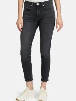 Betty & Co Jeans*Damen Basic-Jeans grau denim uni