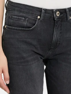 Betty & Co Jeans*Damen Basic-Jeans grau denim uni